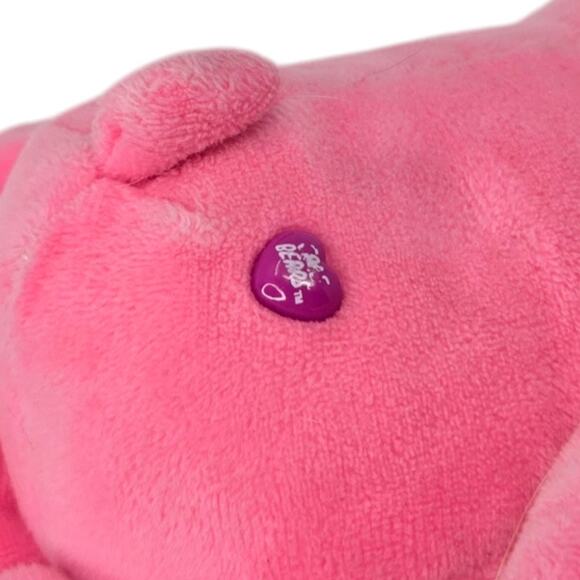 Care Bears Cheer Bear Plush 7" Pink Glitter Rainbow Belly Basic Fun Stuffed Toy - Picture 7 of 8